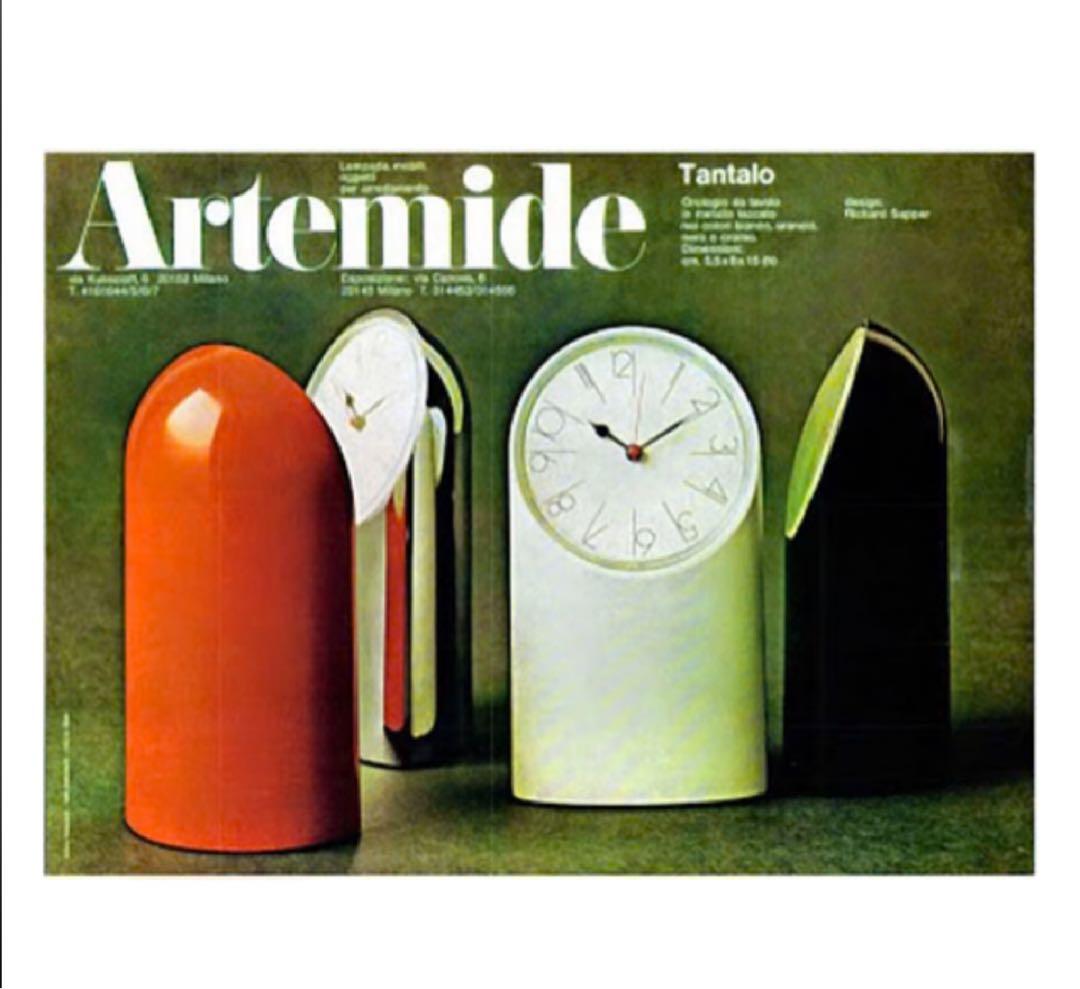 ［希少］Artemide Tantaloタンタロ置時計 アナログMOMA BK