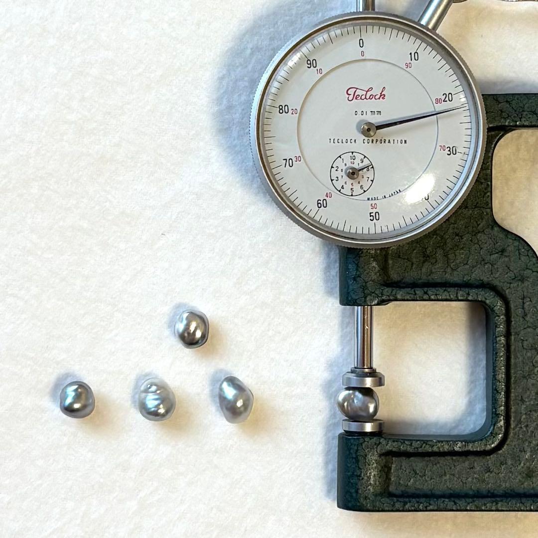 パール　南洋真珠　黒蝶ケシ　変形　８mm〜9mm ５pcs