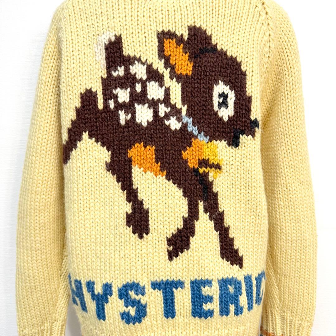 y2k❤️90s HYSTERIC GLAMOUR バンビ ロゴ カウチンニット