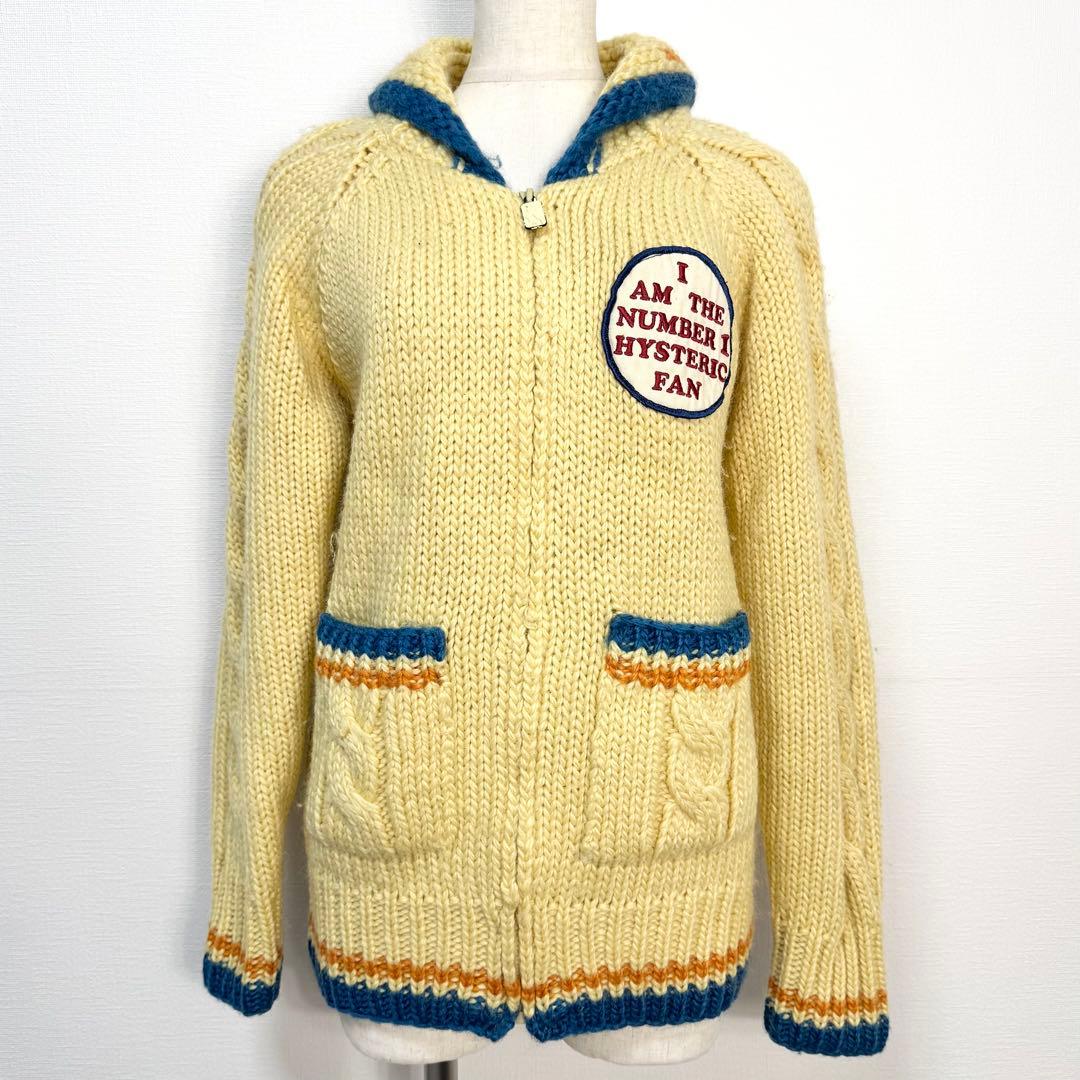 y2k❤️90s HYSTERIC GLAMOUR バンビ ロゴ カウチンニット