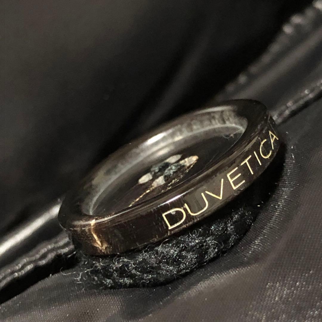 未使用級　デュベティカ　ダウンコート　corcira　ラクーンファー　黒　40