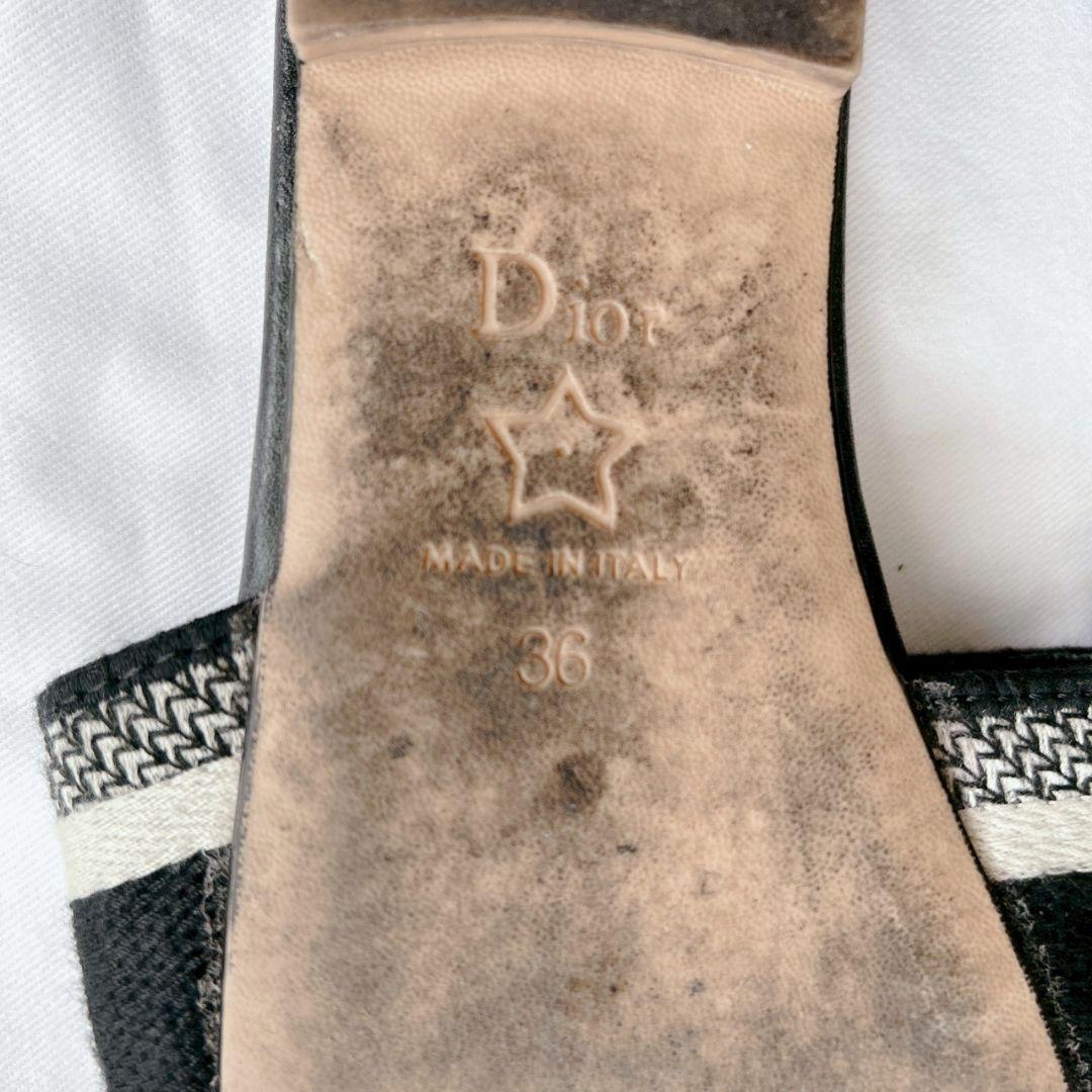 現行モデル✨DIOR サンダル Dwayスライド ロゴ 刺繡 エンブロイダリー