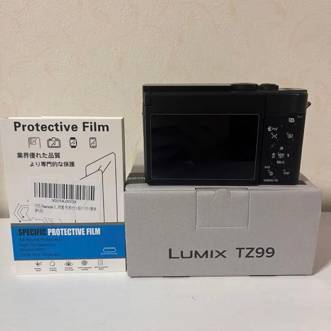 極美品✨LUMIX TZ99 ブラック 保護フィルム付き付属品全て付いています！