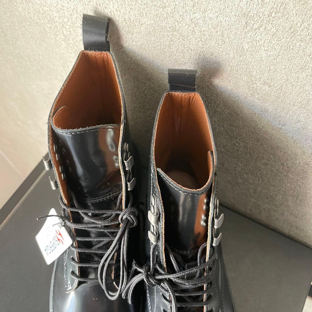 新品　SUPERGA アルピナ　ボックスレザー　ブーツ　3341 ブラック　黒