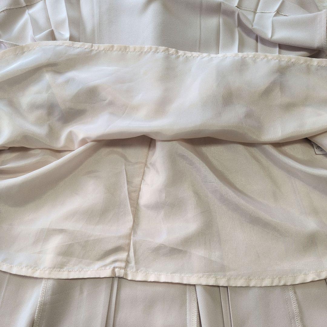 セルフォード ボウタイプリーツワンピース　セレモニー　ライトベージュ　M