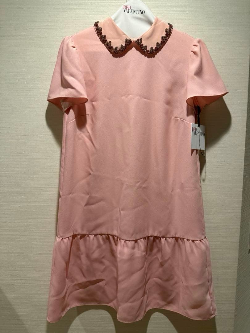 RED VALENTINO ピンクミニワンピース 40 結婚式 パーティー