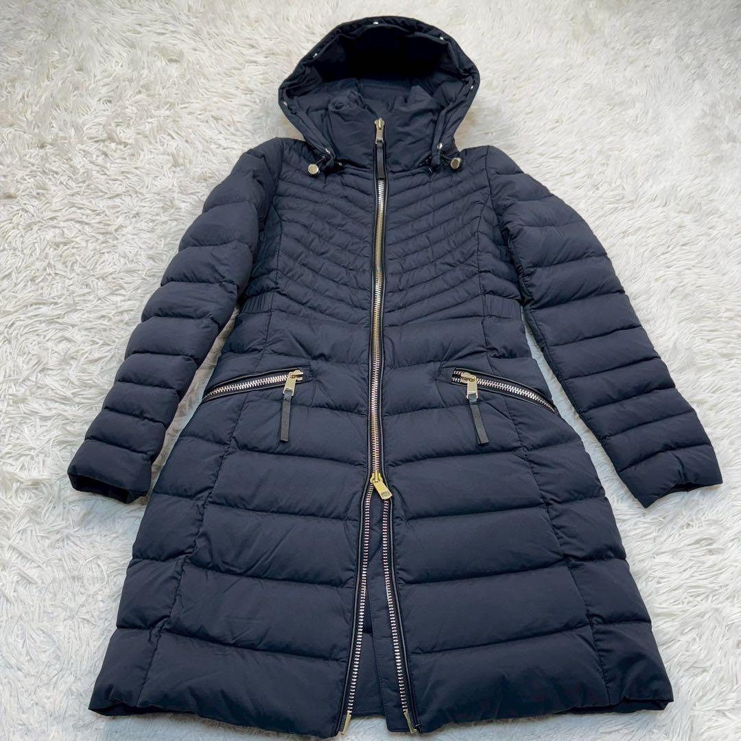 極美品✨ トミーヒルフィガー ロングダウンコート ゴールド金具 XS フード