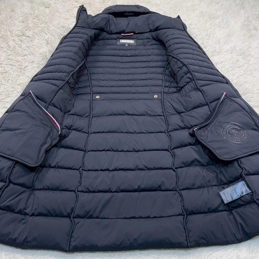 極美品✨ トミーヒルフィガー ロングダウンコート ゴールド金具 XS フード
