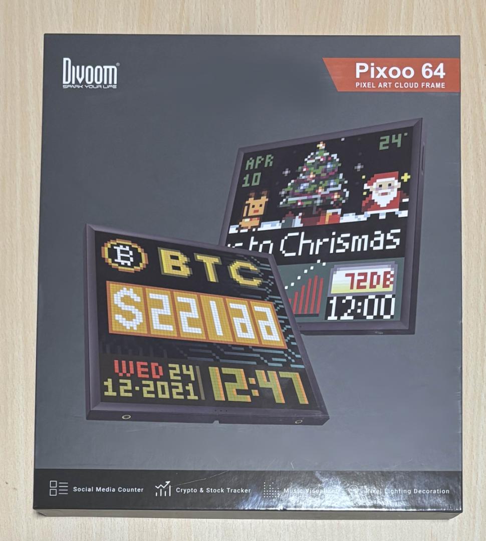 Divoom Pixoo 64　デジタル時計　デジタルフレーム　ピクセルアート