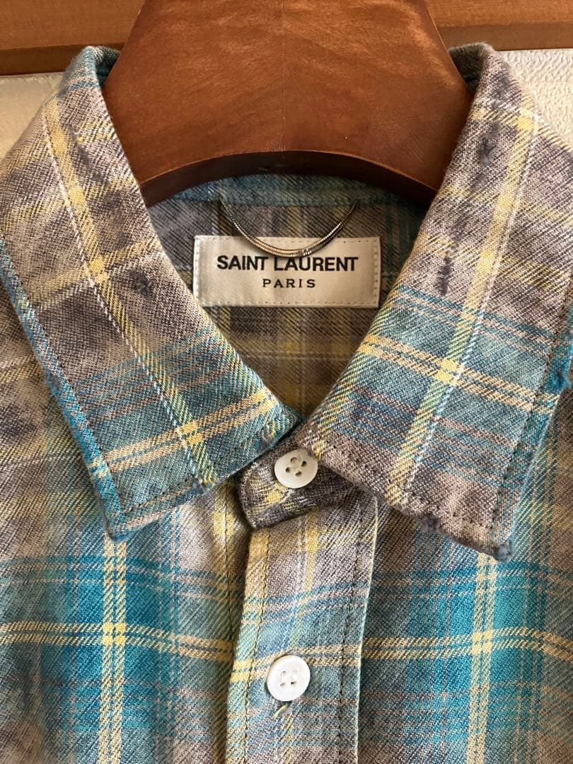 SAINT LAURENT PARIS チェックシャツ