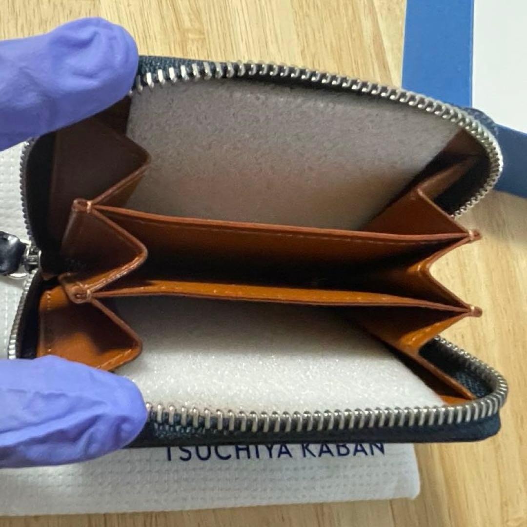 【未使用】土屋鞄 コードバン ファスナーパース ネイビー