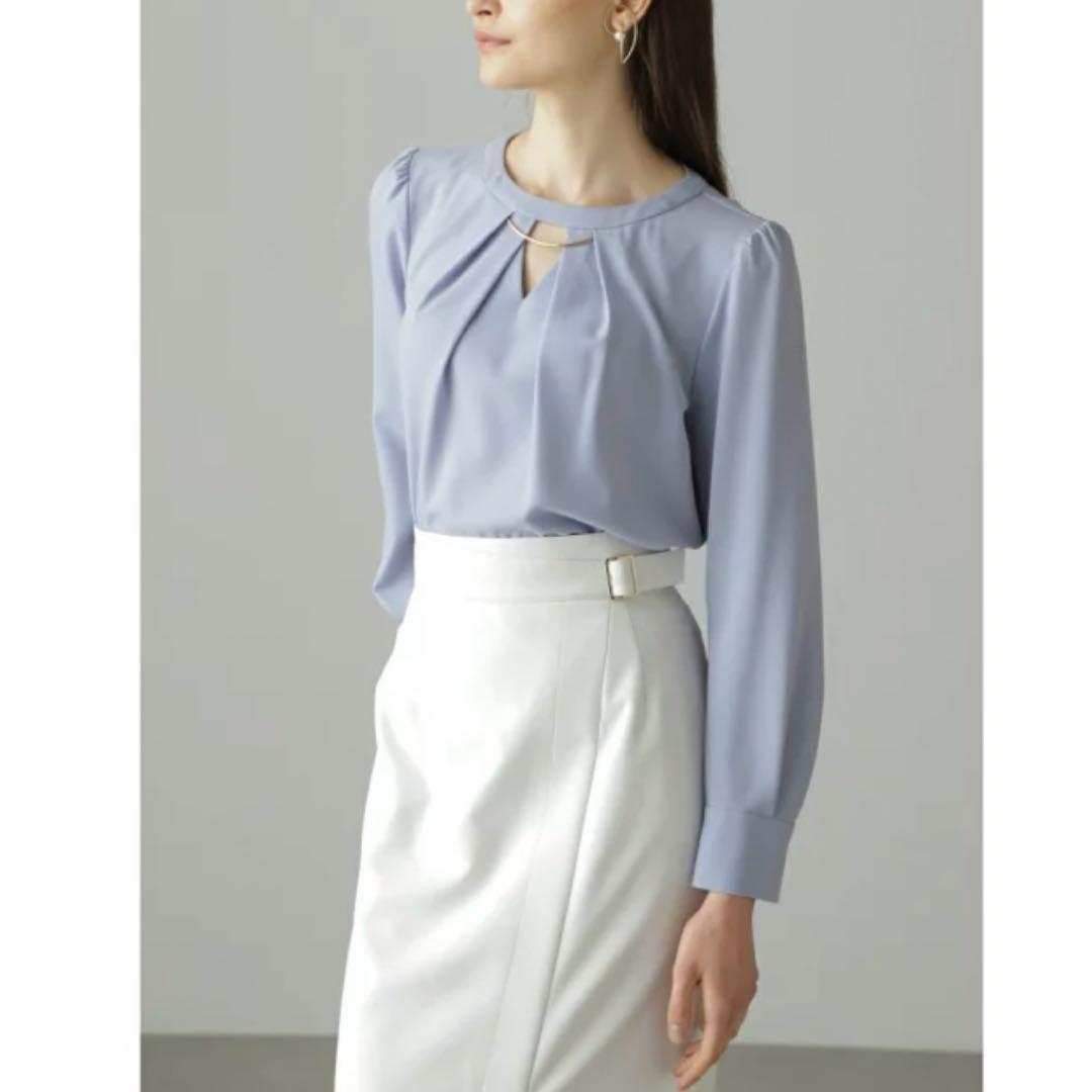 メタルバータックブラウス PINKY&DIANNE ブラウス ブルー38