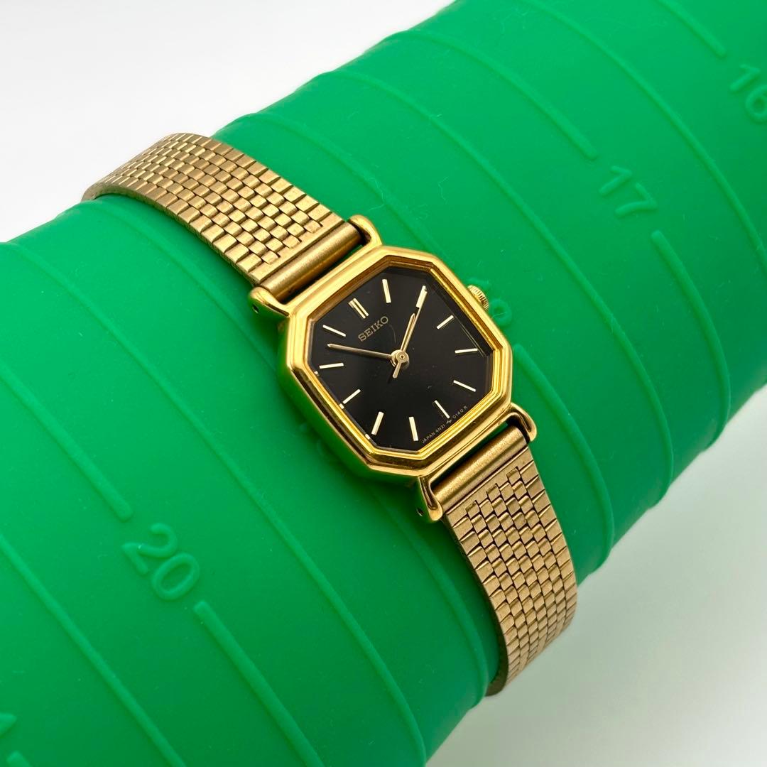 稼働✨セイコー SEIKO ヴィンテージ 腕時計 オクタゴン ゴールド 美品