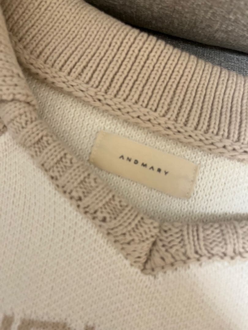 トップス andmary marie knit tops beige