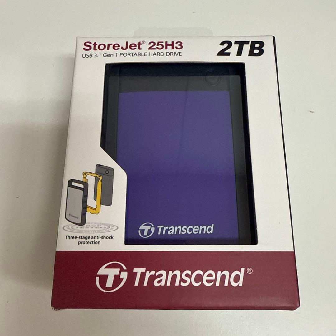 Transcend StoreJet 25H3 2TB ポータブルハードドライブ