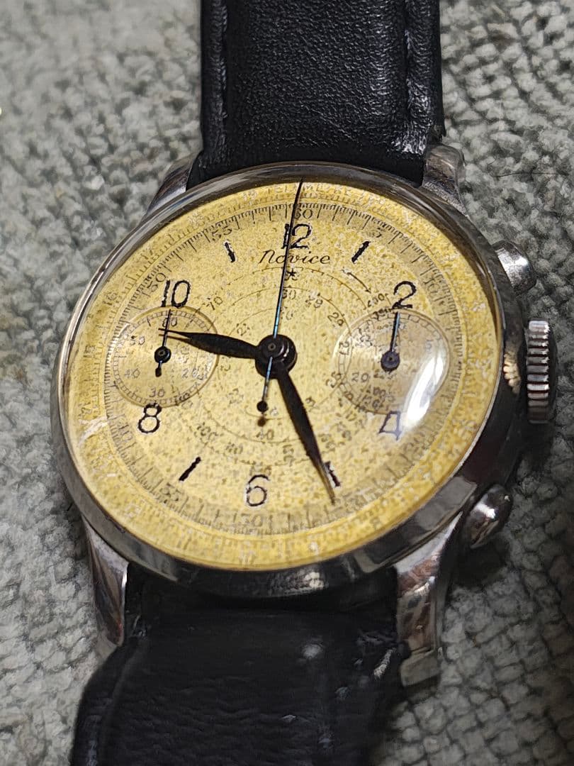 ランデロン　希少コラムホイール式　手巻き クロノグラフ 腕時計