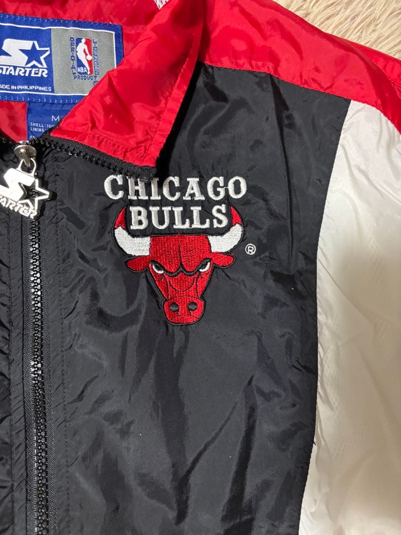 古着 90s starter NBA CHICAGO Bulls 刺繍　ナイロン