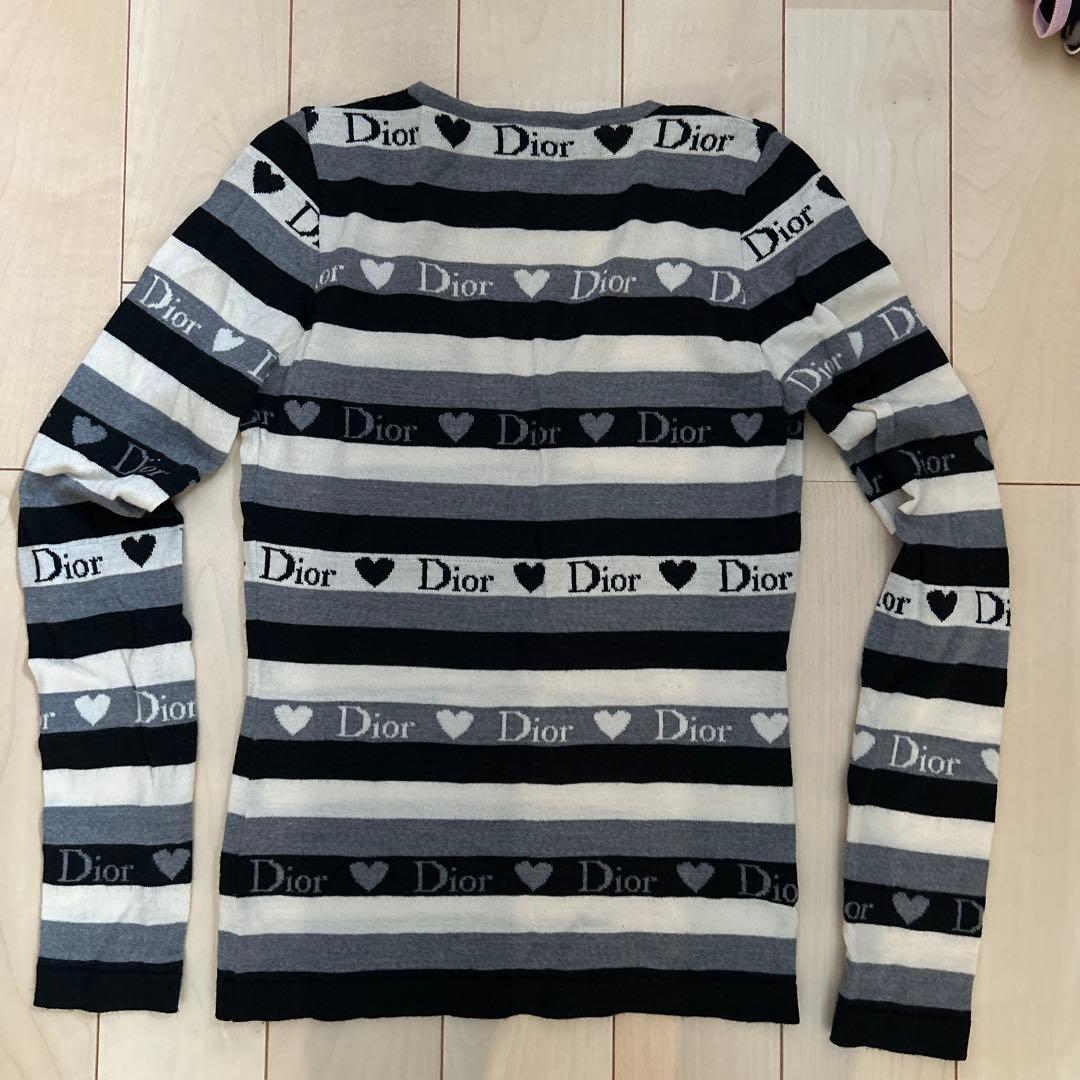 ChristianDior ニット　36 黒白グレー