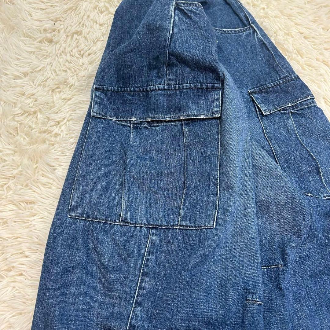 【完売品】Johnbull カーヴィーカーゴデニム　インディゴブルー　M