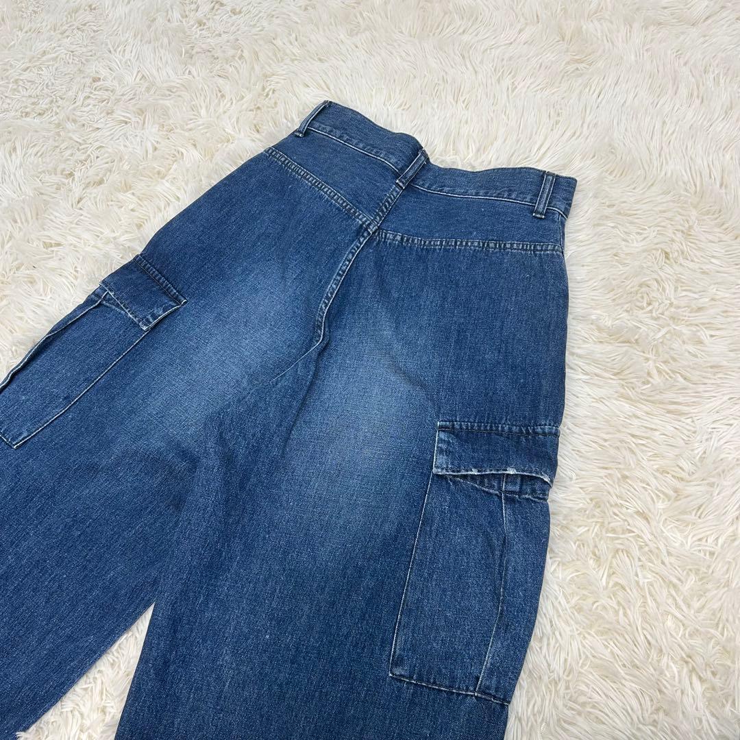 【完売品】Johnbull カーヴィーカーゴデニム　インディゴブルー　M