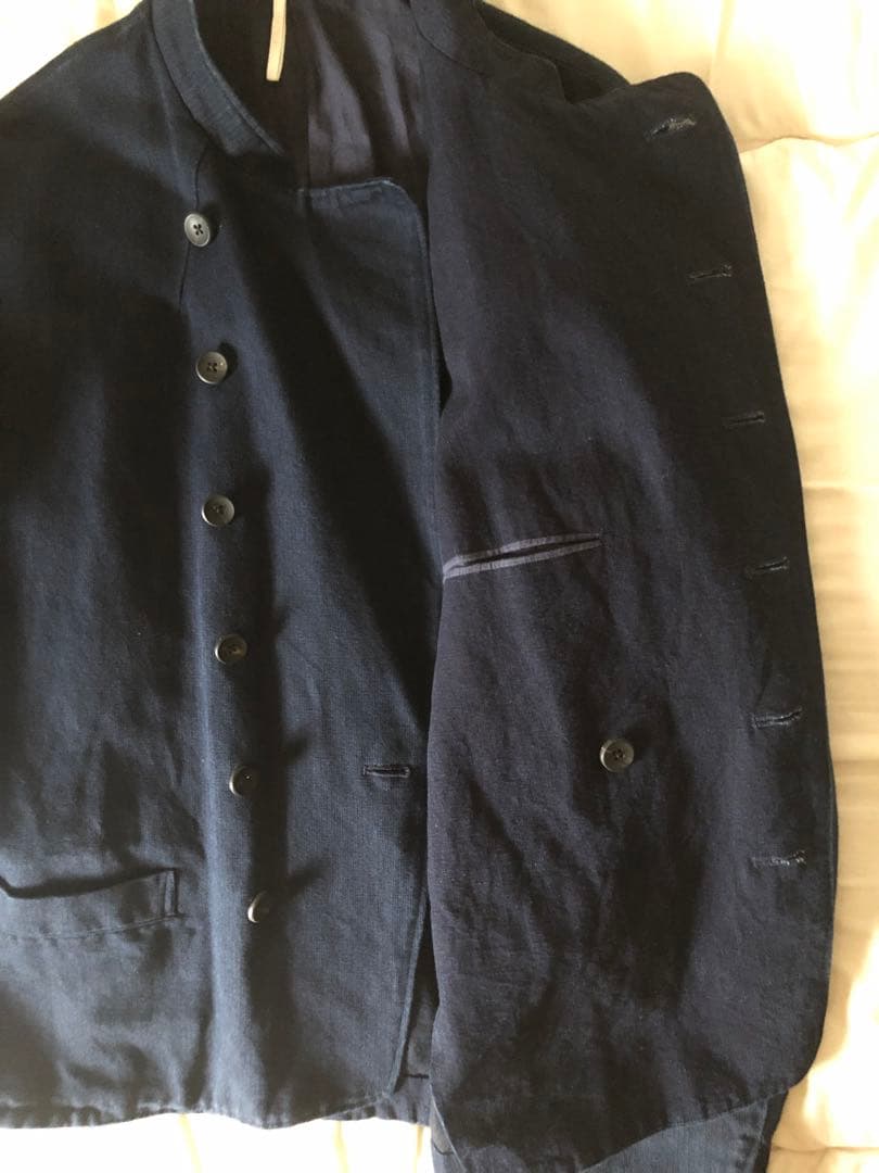 sus-sous コックジャケット　インディゴ　リネン