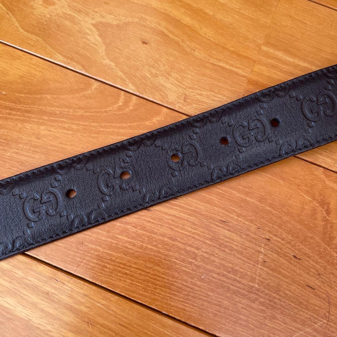 今だけ値下げ GUCCI ブラックレザーベルト