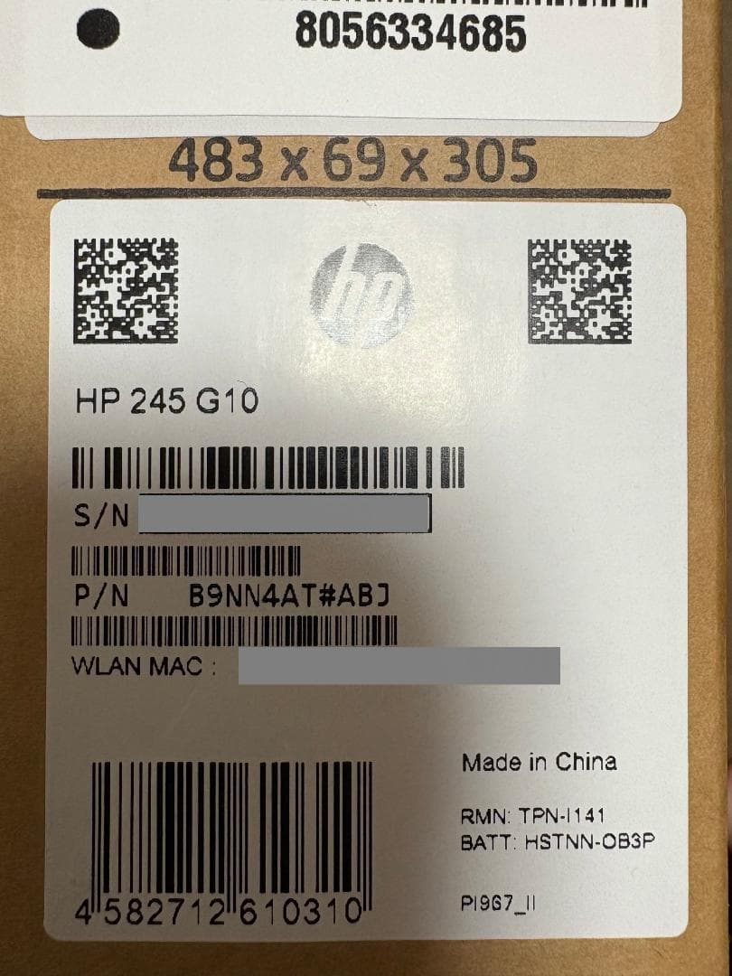 K*k様 【新品未開封】HP 245 G10 ノートPC 本体