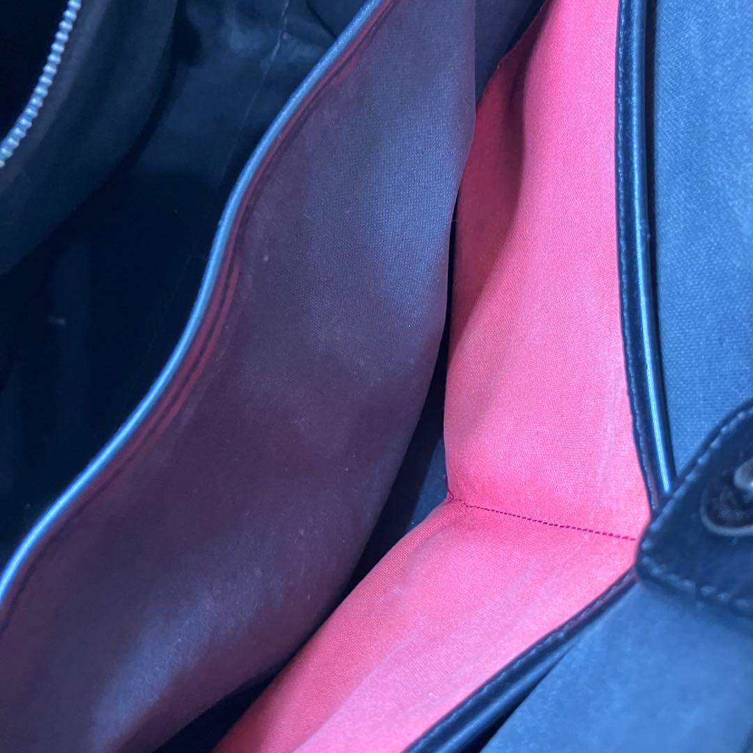 美品✨ブラックレーベルクレストブリッジ イントレチャート 本革 A4 トート 黒