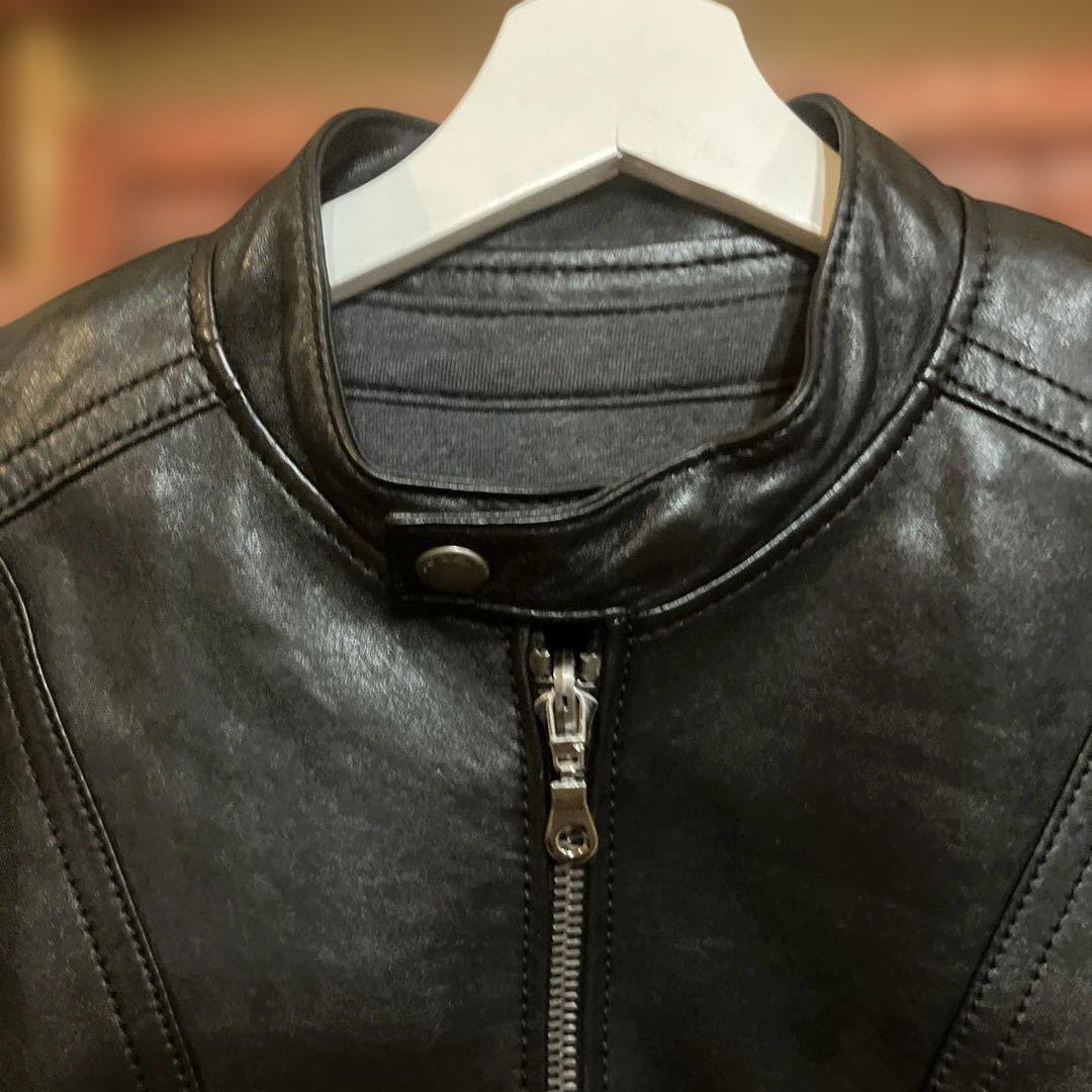 COACH Championコラボ ブラックレザーシングルライダースリバーシブル