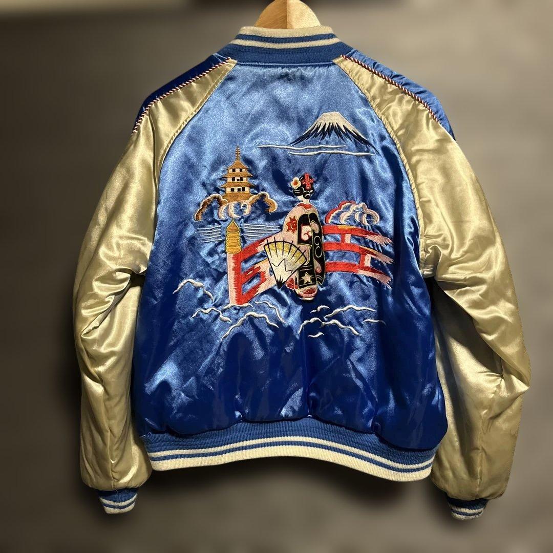 着画あり　黒　別珍　リバーシブル　スカジャン　NEYRIES