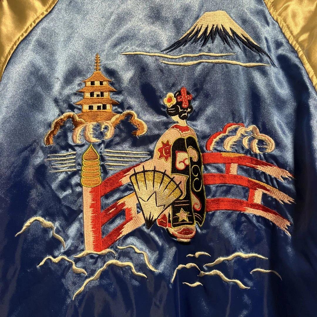 着画あり　黒　別珍　リバーシブル　スカジャン　NEYRIES