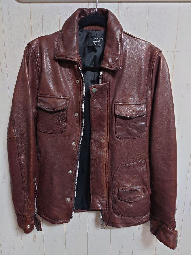 glamb グラム GB0318／JKT05 Rosso riders