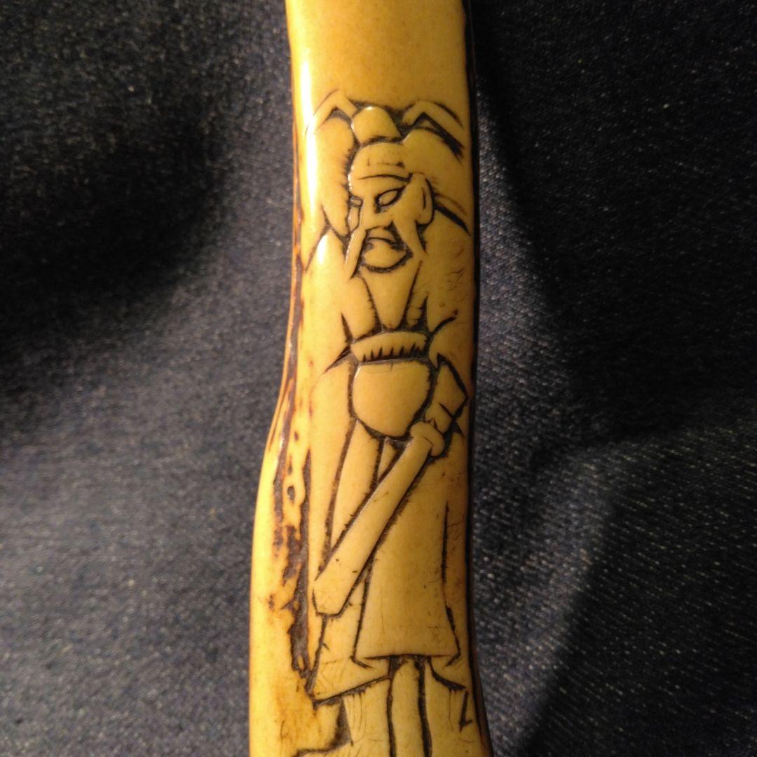 古い　キセル入れ　骨董 鹿の角