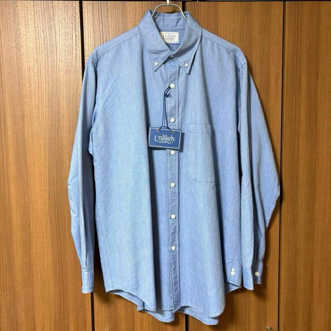 Unlikely Button Down Shirts L オックスフォード 青