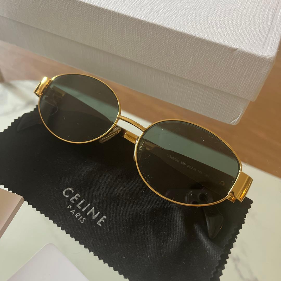 CELINE ゴールド ブラック サングラス