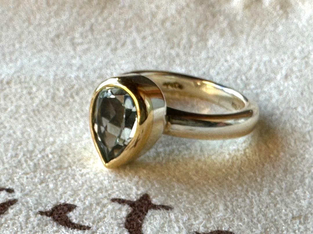 agete silver × K10 リング ブルートパーズ