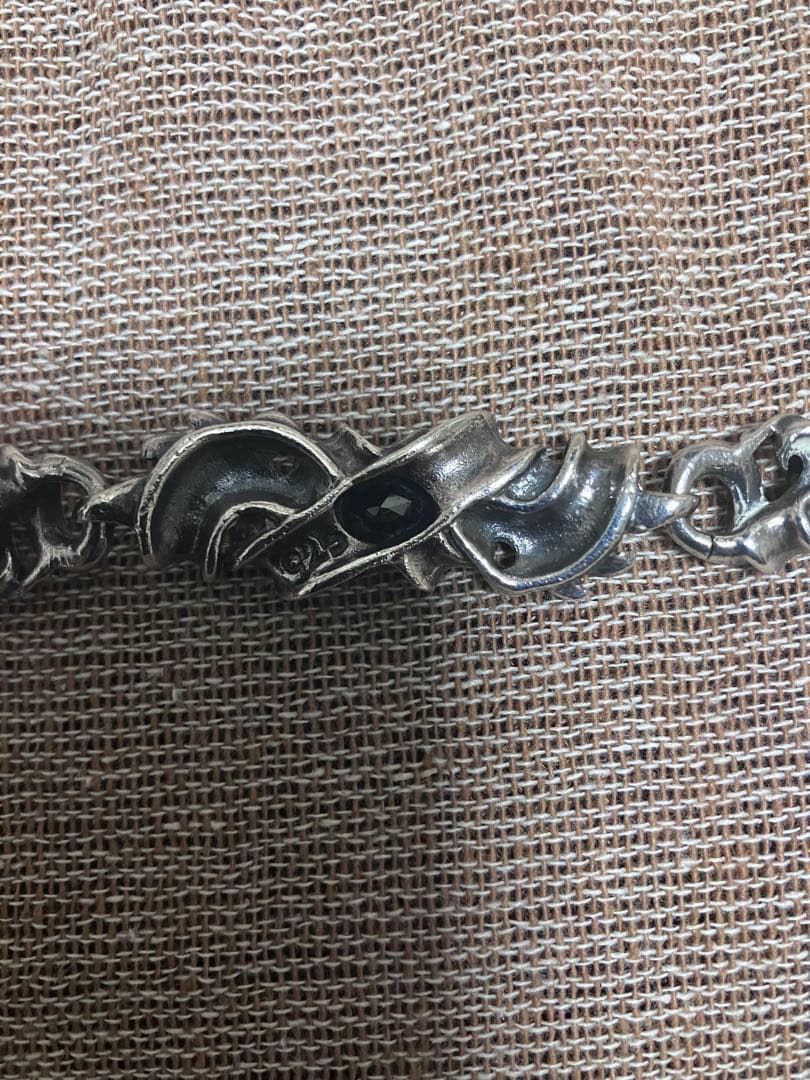 シルバー925 ブレスレットオニキス フローラル アラベスクブレス　＊おまけ付き