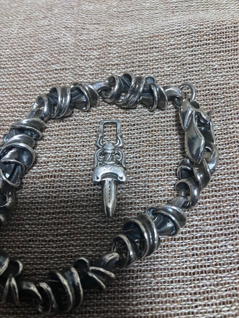 シルバー925 ブレスレットオニキス フローラル アラベスクブレス　＊おまけ付き