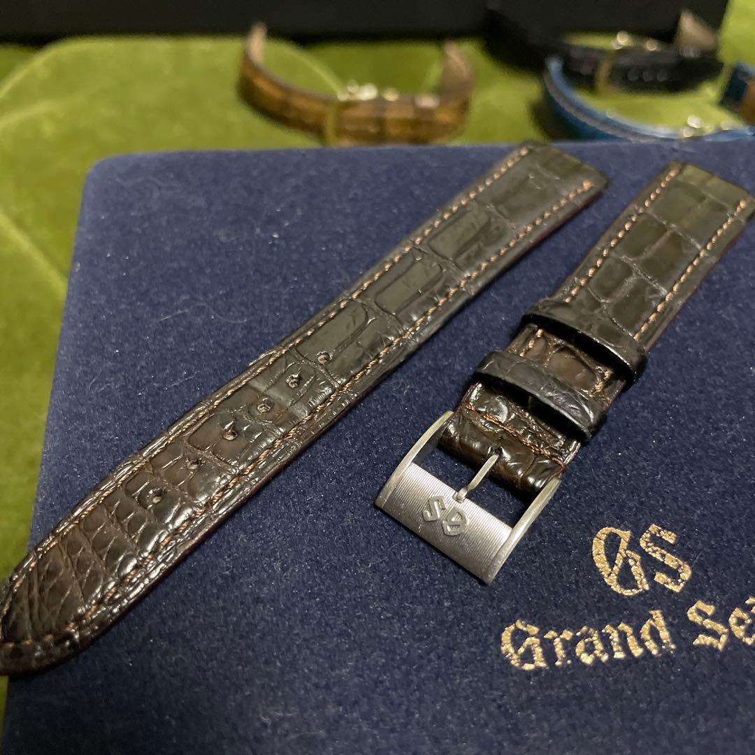 最終値下げクロコダイルレザー 時計バンド GS 尾錠 ビンテージ