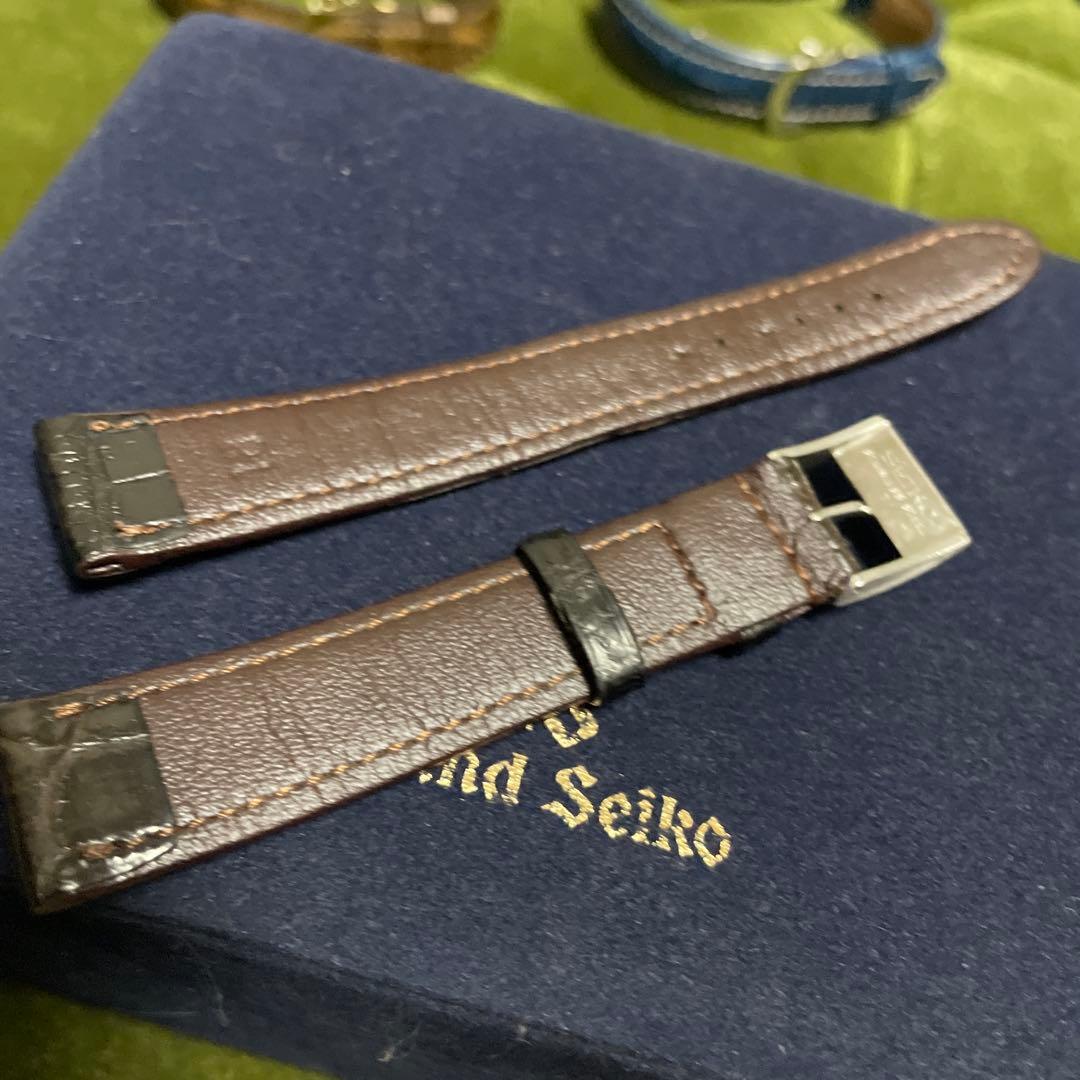 最終値下げクロコダイルレザー 時計バンド GS 尾錠 ビンテージ