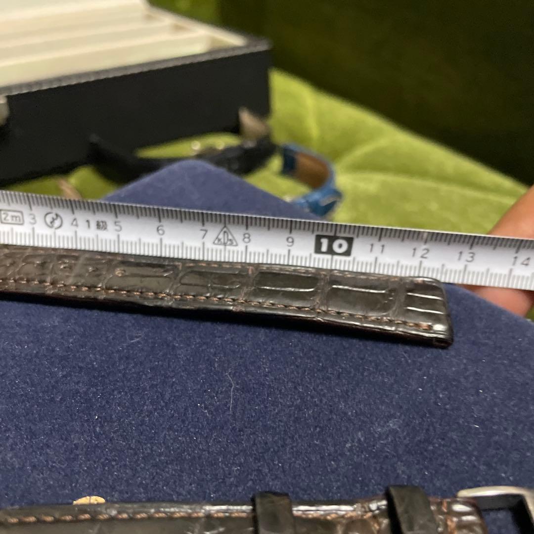 最終値下げクロコダイルレザー 時計バンド GS 尾錠 ビンテージ