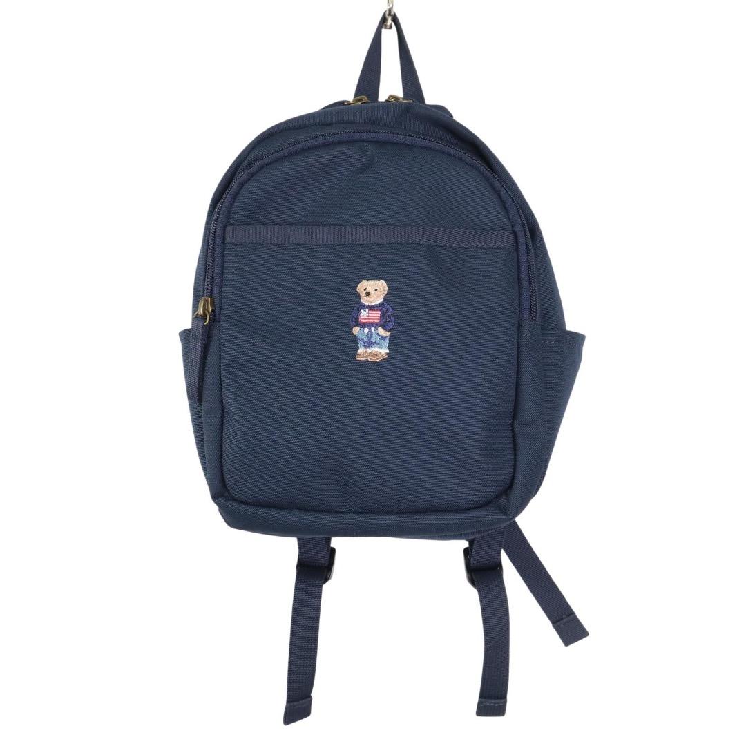 【極美品✨】ポロラルフローレン　ポロベア刺繍　リュック　キッズ　ネイビー　現行◎