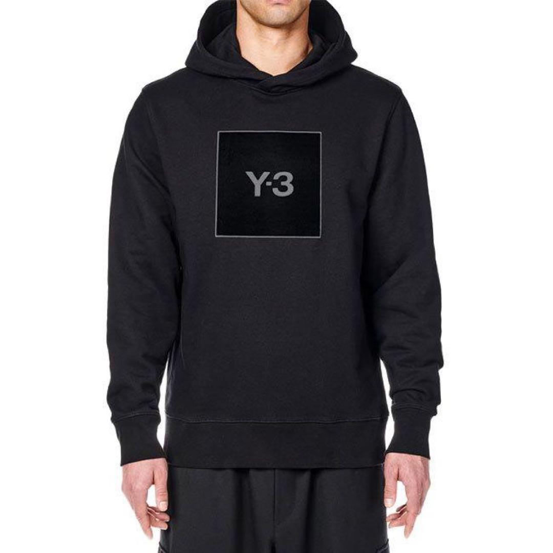 Y-3 スクエアラベルロゴ プルオーバー スウェットパーカー HB3322