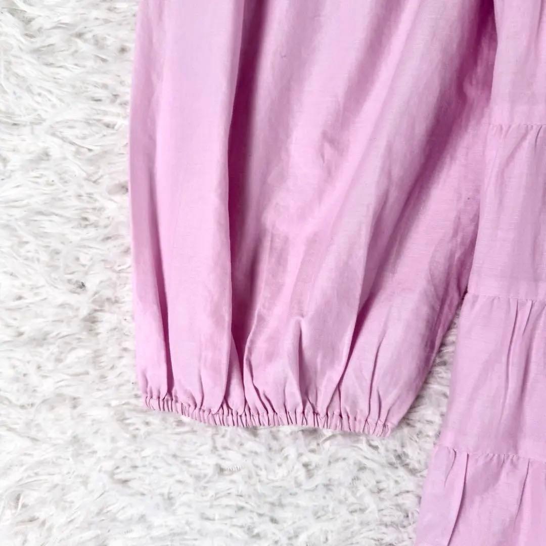 マーレット ARBOR ティアード ワンピース ピマコットン ピンク XS