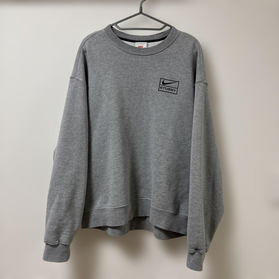 莉*央様 Nike x Stussy グレー クルーネックスウェットM
