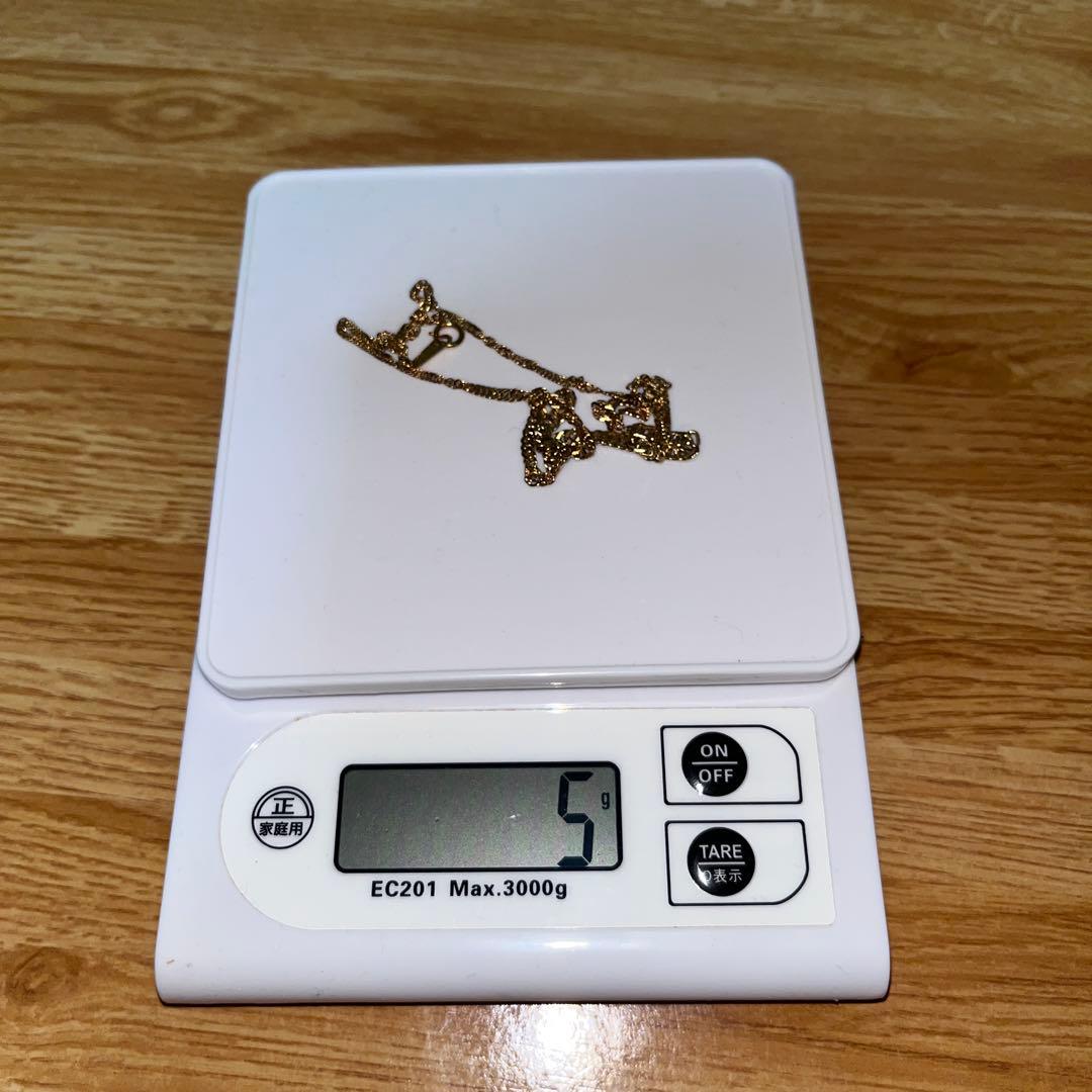 K18 細喜平チェーンネックレス　重さ約5g