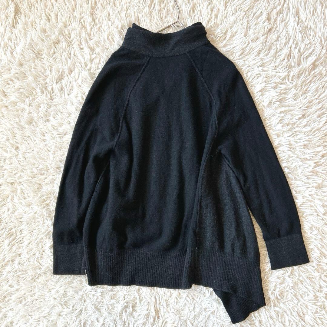 Y'sワイズ ヨウジヤマモト　ウール変形ニットジャケットカーディガン Wカラー