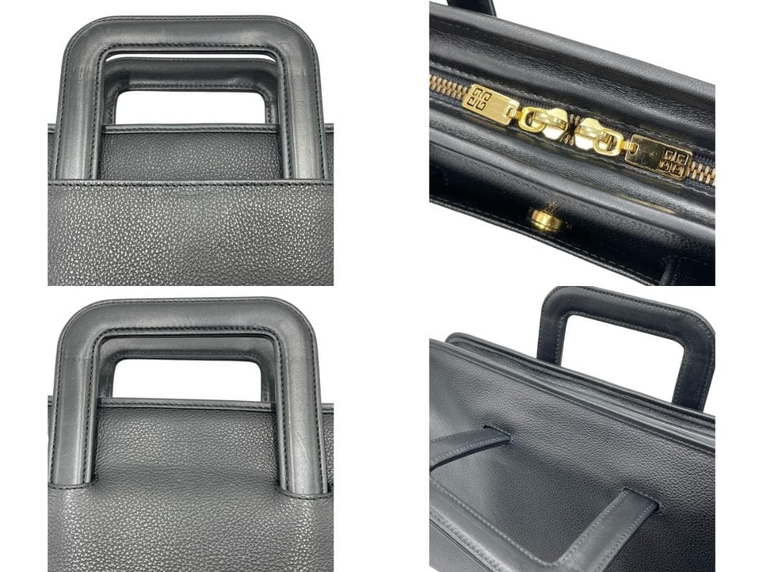 GIVENCHY/ジバンシィ レザー ブリーフケース ビジネスバッグ ブラック