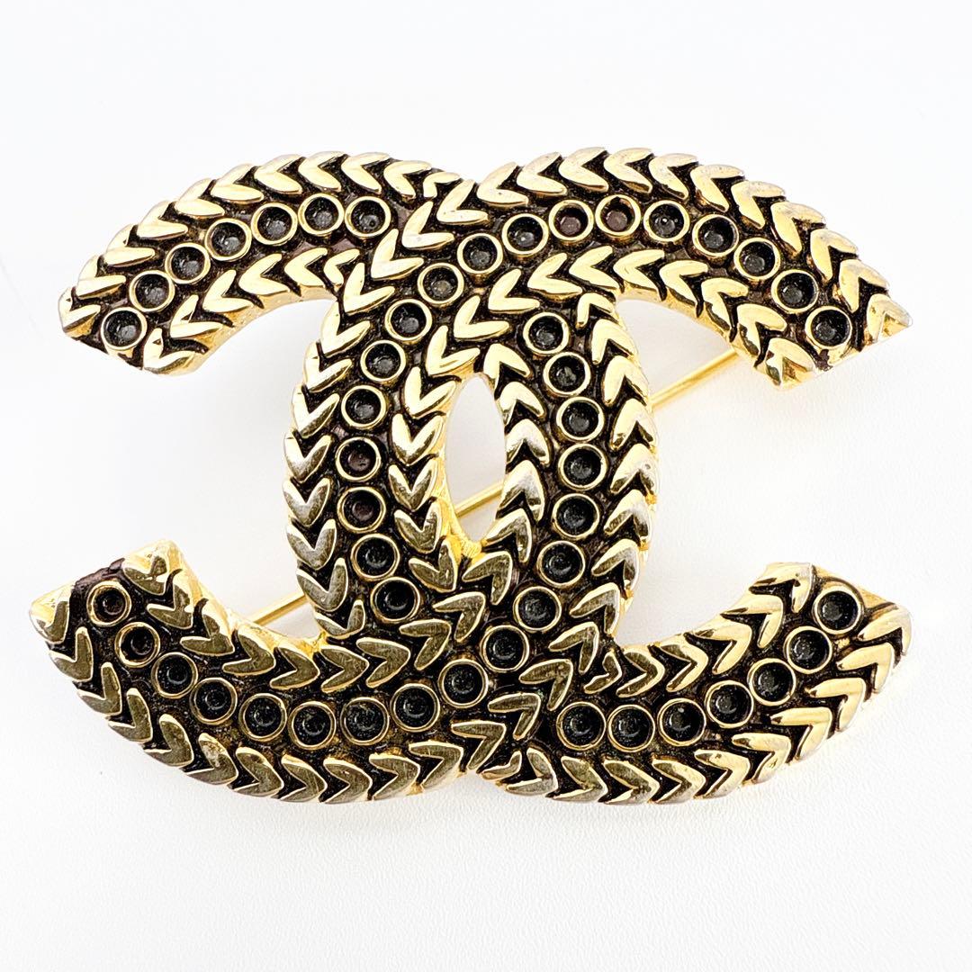 シャネル ココマーク ヴィンテージ ブローチ レディース アクセサリー ゴールド