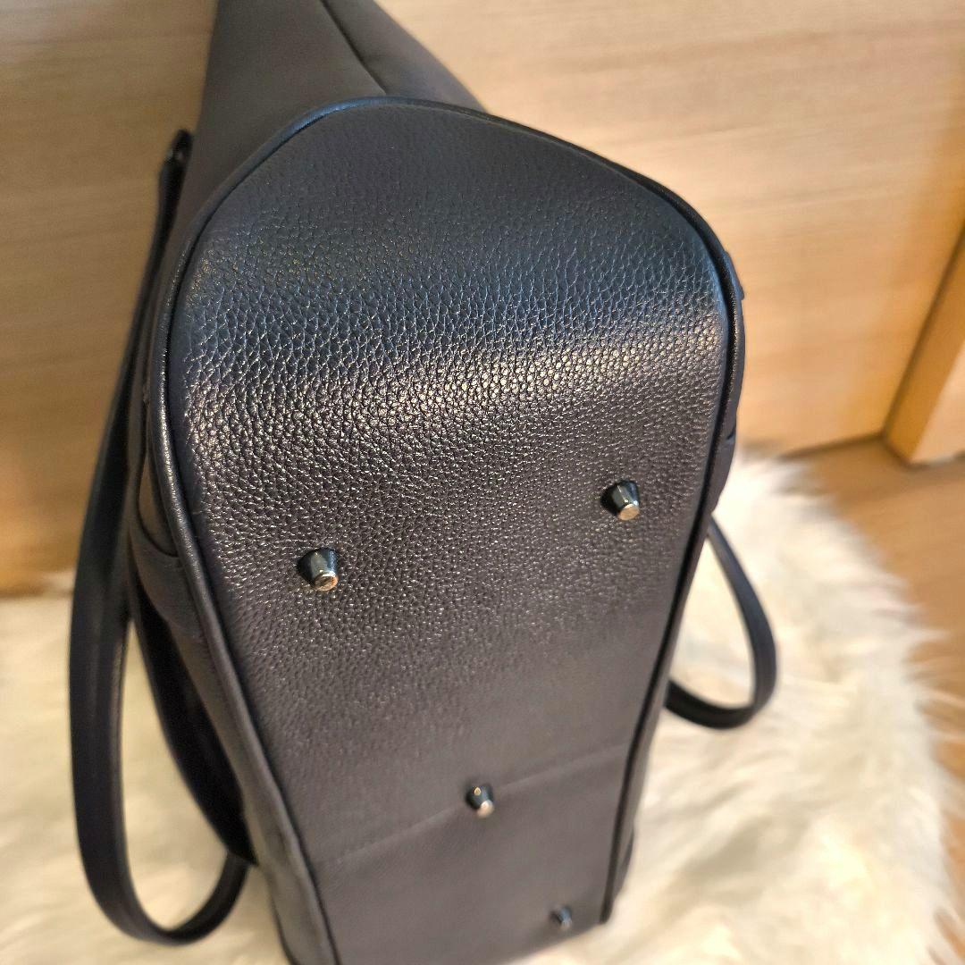 BLUE SINCERE　ビジネスバッグ　トート　レザー　紺色　A4可　肩掛け可